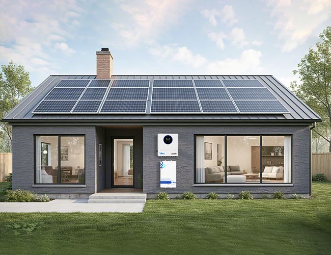 Anern hybrid solar inverter and rooftop solar on a residential property